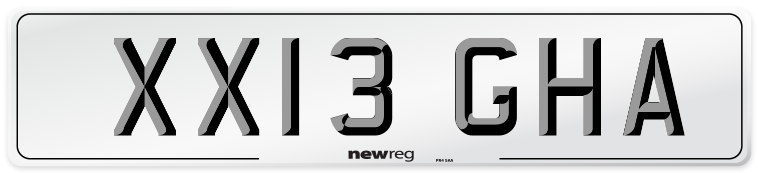 XX13 GHA Number Plate from New Reg